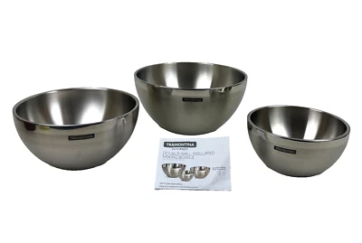 Tramontina Mezcladores Doble Pared Acero Inoxidable Aptos para Lavavajillas (3 Piezas) Foto 1 de 4