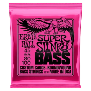 Cuerdas de bajo eléctrico Ernie Ball súper slinky con herida de níquel (45-100) - Imagen 1 de 1