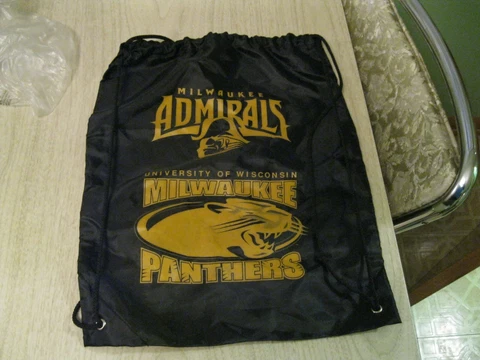 Milwaukee Admirals - University of Wisconsin Panthers - Cinch Sack - Book Bag Cover