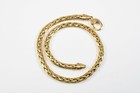 O16L06- Mächtige Gold 585 14kt Zopfkette Collier