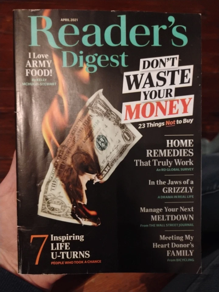Reader's Digest Magazine Apr 2021 Don't Waste Your Money (Large Print) - Image 1 of 1