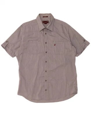 MARLBORO CLASSICS Mens Slim Fit Short Sleeve Shirt 2XL Grey Cotton CN07 - Image 1 of 4