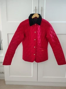 Lovely Barbour Red Summer Liddesdale Quilted Jacket size 10 - Picture 1 of 3