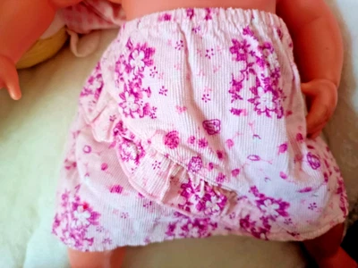 Jupe velours tons roses pour poupée style tinnie - Photo 1/2