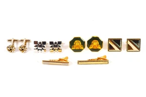 Hickock, Swank & Other Cufflinks Tiebars Vintage Jewelry Lot Men's Accessories - Picture 1 of 17