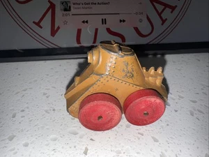 1930s Barclay Manoil WW1 Army Tank Red Wood Wheels - Picture 1 of 6