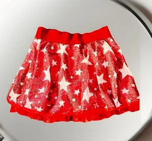 Ladys PIPER Cheering Skirt Glittering Red XL EG 14/16 Garterized W-27” L- 13” - Picture 1 of 5