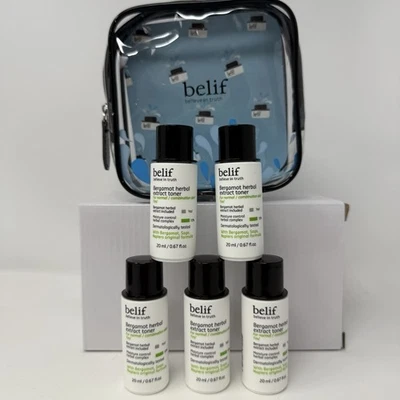 Belif Bergamot Herbal Extract Toner Lot 5 W Cosmetics Case 100ml 3.38 Oz New - Image 1 of 4