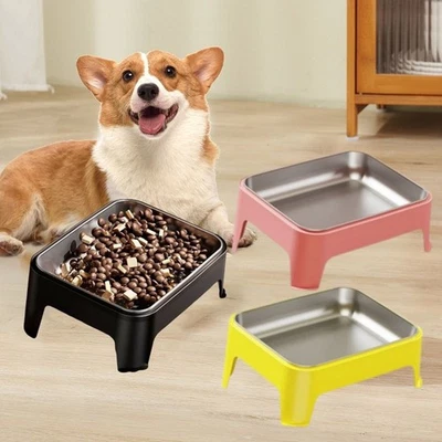 Neck Protection Elevated Dog Feeder Large Capacity Pets Food Water Bowls  Home - Image 1 of 4