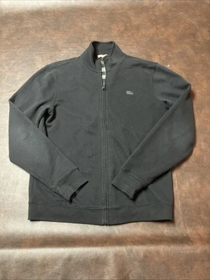 Burberry Brit Men’s Medium Full Zip Sweatshirt Mock Neck Black Great Condition - Image 1 of 4