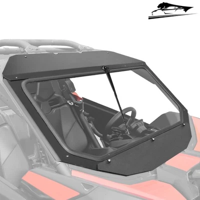 For Can-Am Maverick X3 DS Turbo 2017-25 ATV/UTV Glass Front Windshield w/ Wiper - Image 1 of 4