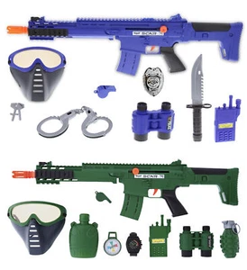 Mozlly Police Officer & Soldier Role Play Toys Kits - 2 Sets of 9 Pieces Each - Picture 1 of 7