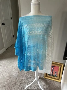 Curations Cape Woven One Size Off Shoulder Kimono Ombré Made In India Baumwolle - Bild 1 von 13