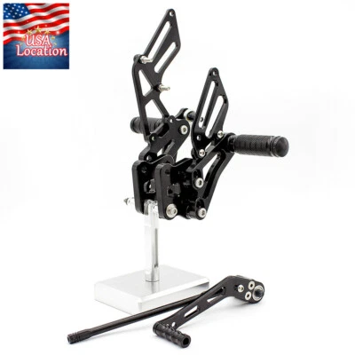 Juego de estriberas traseras ajustables carreras GSXR600/GSXR750 2006 2007 2008 2009 2010 Foto 1 de 4