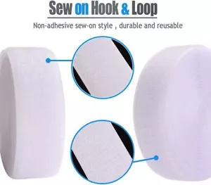 2" Velcro® Brand White MIL-SPEC Hook and Loop Set - SEW-ON TYPE - 4 FEET - Picture 1 of 2