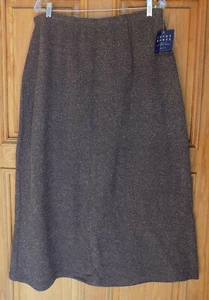 Liz Claiborne Crazy Horse Ladies Size 2 (XXL) Brown Elastic Waist Long Skirt NWT - Bild 1 von 2