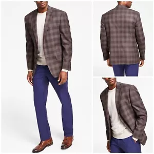 Lauren Ralph Lauren Ultra Flex Mens Brown Plaid Classic Fit SportCoat Jacket 38R - Picture 1 of 11