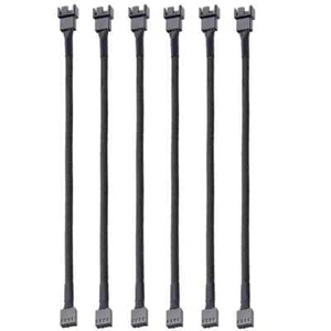 6 Piezas 4 Pin 26Cm Pwm Ventilador Extensión Cable de Alimentación Conector Estuche Macho a Hembra NUEVO - Imagen 1 de 3