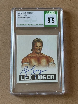 Tarjeta Leaf Lex Luger Four 4 Horsemen 2014 firmada autografiada WCW WWE CGC 9,5 AUTOMÁTICA Foto 1 de 4