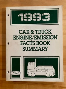1993 Ford OEM Car & Truck Engine/Emission Facts Book Summary - Picture 1 of 2