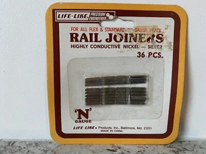 Vintage Life-Like #7850 N Gauge Rail Joiners 36 pcs NOS Railroad Train Parts - Picture 1 of 2