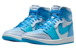 NIKE AIR JORDAN 1 HI METHOD OF MAKE SNEAKERS WOMEN SHOES BLUE/WHITE SIZE 7.5 NEW - Picture 1 of 9