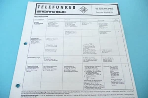 Service Manual-Anleitung für Telefunken HR 5000 digital ,ORIGINAL!! - Bild 1 von 1