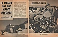1952 El Mirage Dry Lake Hot Rod Speed Records -4-Page Vintage Automobile Article