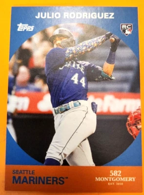 Julio Rodriguez Rookie Card Topps 2022 RC 582 Montgomery Club Lost DESIGN SET 5 - Image 1 of 2