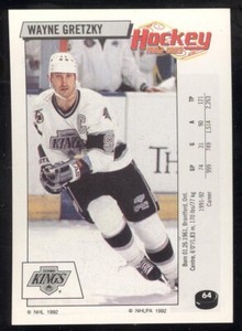 64 WAYNE GRETZKY 1992-93 PANINI STICKERS KINGS NHL HOCKEY