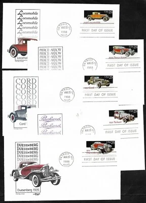 #2381-2385 25c Classic Cars - Set of 5 Artmaster FDCs - Image 1 of 4