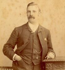 Antique Cabinet Card Photograph gentleman J Browning Bedford Circus Exeter #38