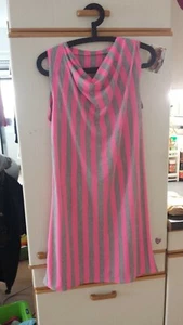 Jerseykleid Rosa/Grau gestreift Gr. S/M - Bild 1 von 4