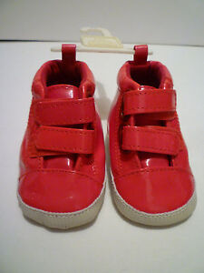 NWOT: BABY GAP Red Faux Patent Leather Booties, Size 6-12 Months