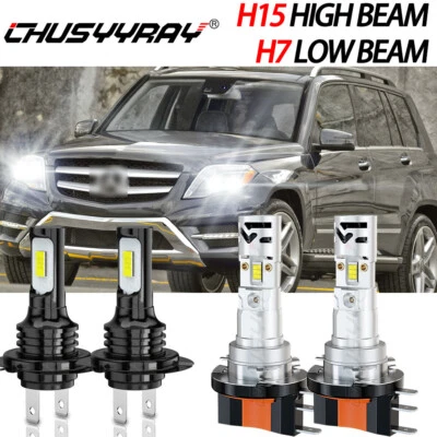 PARA MERCEDES-BENZ GLK350 2013-2015 4 PIEZAS Faros Kit Alto Bajo BLANCO 6500K Foto 1 de 4