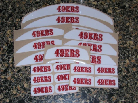 SAN FRANCISCO 49ERS Bumper Football Helmet Decal Qty (1) FULL Sz 3M 20MIL Cover