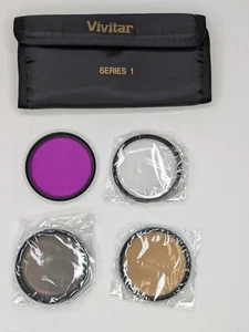 58mm Set of 4 - Vivitar CPL, UV Haze, FL-Daylight and XIT Warming with Case - Picture 1 of 2