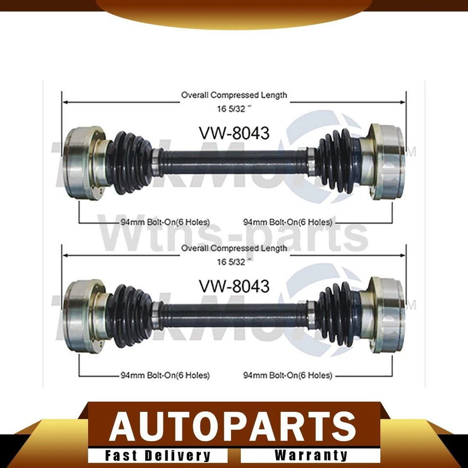 Conjunto de juntas traseras CV para Volkswagen Karmann Ghia 1970-1974 2x Foto 1 de 3