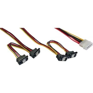 InLine 4Pin Netzteil Buchse an 4xSATA Stecker Strom Y-Kabel 0,55m (8,91 EUR/m) - Bild 1 von 1
