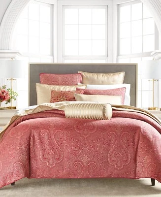 Hotel Collection Classic Regal Paisley Duvet Cover, Berry-Full/Queen  - Image 1 of 4