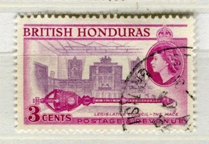 BRITISH HONDURAS; 1950s early QEII Pictorial issue fine used 3c. value - Picture 1 of 1