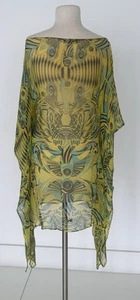 $2.5K VERSACE SILK BUTTERFLY SLEEVE KAFTAN DRESS TOP! - Picture 1 of 3