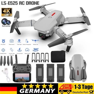 Faltbar WIFI FPV Drohne Mit 4K Kamera Mini Selfie Quadrocopter RC Drone +3 Akkus - Bild 1 von 4