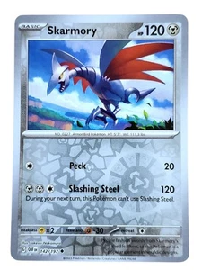 Pokémon Skarmory 142/197 Sv03 Obsidian Flames Reverse Holo - Imagen 1 de 2