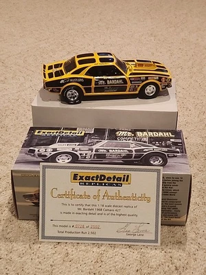 Exact Detail Replicas-1/18 "Mr. Bardahl" 1968 Camaro Pro Stock- Bill Heilscher - Image 1 of 4