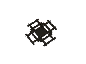 Lego® TRAIN Tracks 9V Railway 4519 Track Tail Crossing DARK-GREY !! 2ND CHOICE ! - Picture 1 of 1