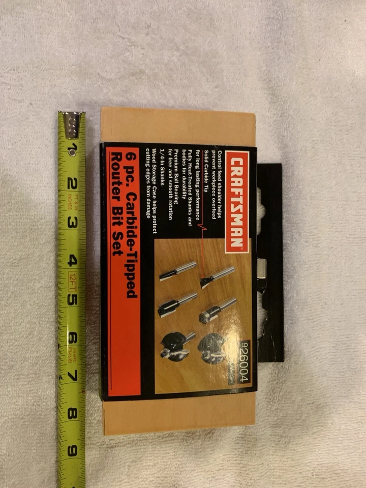 Craftsman 6 piece carbide tipped router set new unopened box - Image 1 of 3