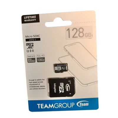 TEAMGROUP D700-W MSD 128 GB MicroSDHC UHS-I Memory Card - Image 1 of 3