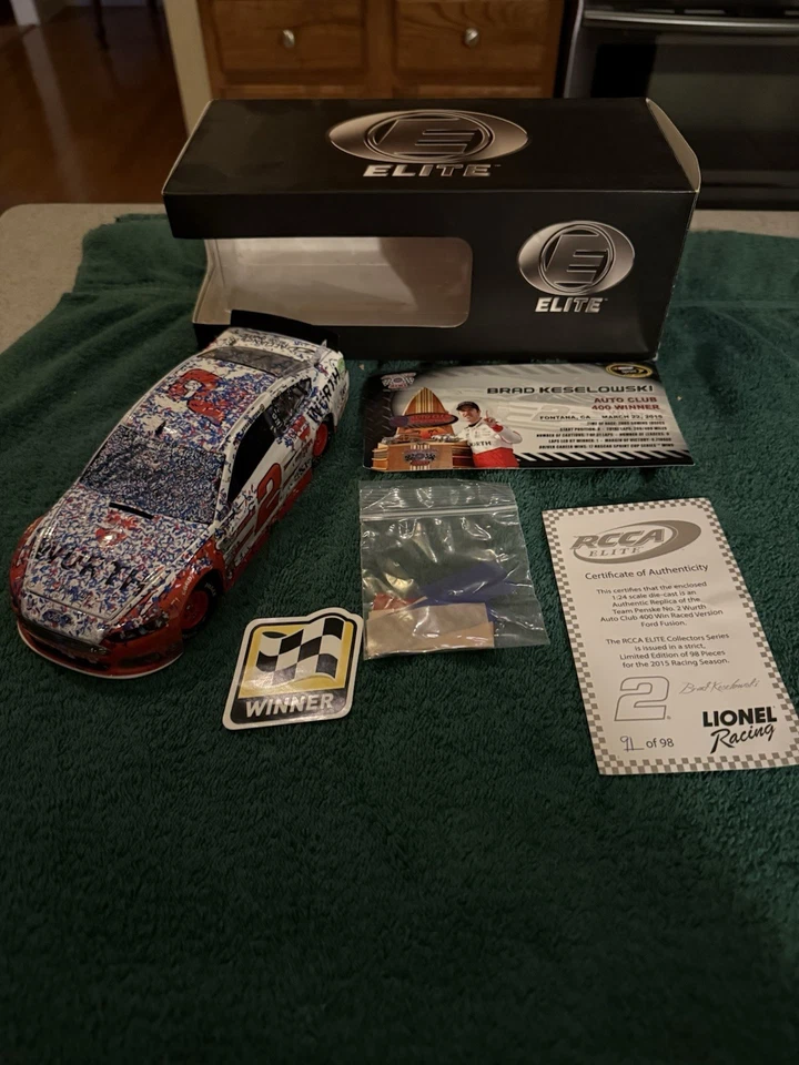 2015 1:24 Brad Keselowski Wurth Fontana Race Win In-Person Signed 91/98 - Image 1 of 4