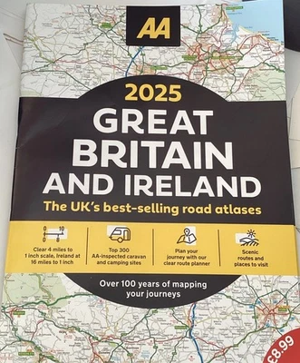 AA Atlas 2025 Paperback Road Atlas UK Great Britain and Ireland - Image 1 of 3